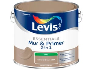 Levis Essentials 2-in-1 muurverf & primer 2,5l almond brown