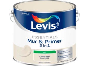 Levis Essentials 2-in-1 muurverf & primer 2,5l cream