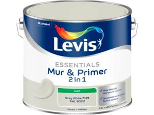 Levis Essentials 2-in-1 muurverf & primer 2,5l grey white