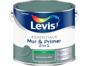 Levis Essentials 2-in-1 muurverf & primer 2,5l herbal green