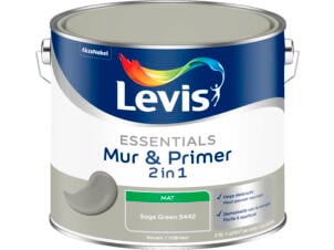 Levis Essentials 2-in-1 muurverf & primer 2,5l sage green
