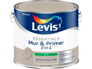 Levis Essentials 2-in-1 muurverf & primer 2,5l sandstone brown