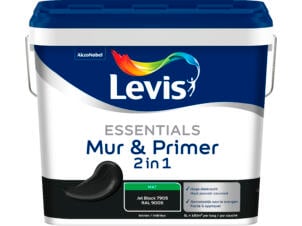 Levis Essentials 2-in-1 muurverf & primer 5l jet black