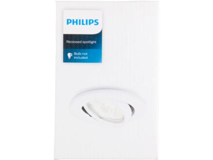 Philips Essentials Enif inbouwspot GU10 max. 50W kantelbaar wit 1
