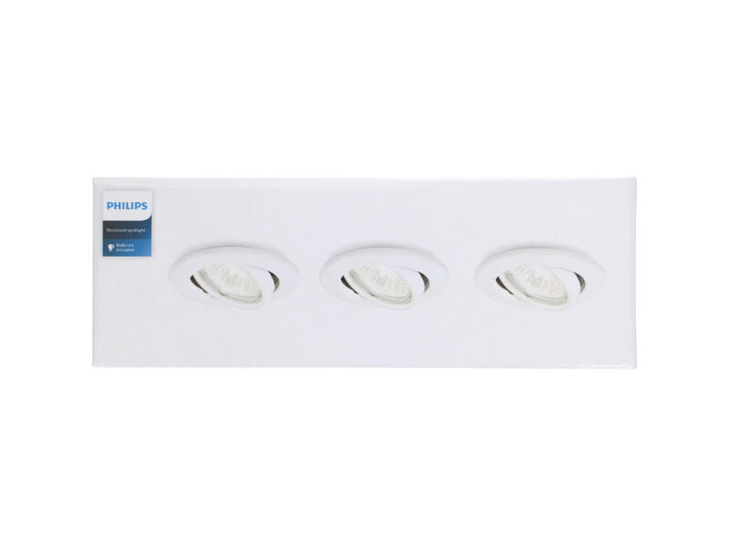 Philips Essentials Enif spot encastrable GU10 max. 3x50W orientable blanc