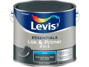 Levis Essentials lak en primer zijdeglans 2,5l anthracite grey