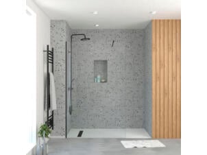 Aurlane Essentiel douchewand 120x195 cm helder glas zwart