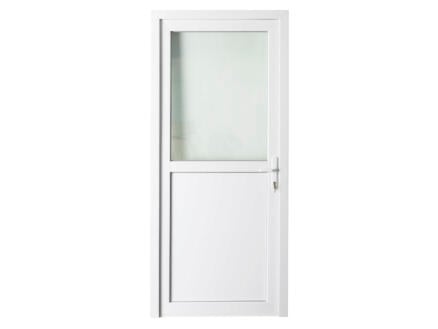 Solid Esterno E01 buitendeur rechts halfglas 218x98 cm PVC wit 1