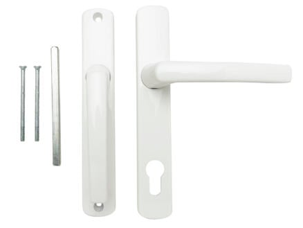 Solid Esterno deurklinkset op plaat PVC wit 1