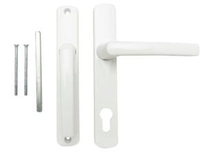 Solid Esterno deurklinkset op plaat PVC wit