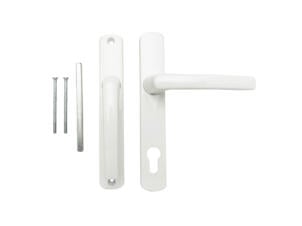 Solid Esterno deurklinkset op plaat PVC wit