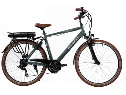 Minerva Estrel Comfort vélo électrique homme moteur central vert 1