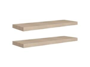 Étagère murale 80x23,5x3,8 cm couleur chêne set de 2