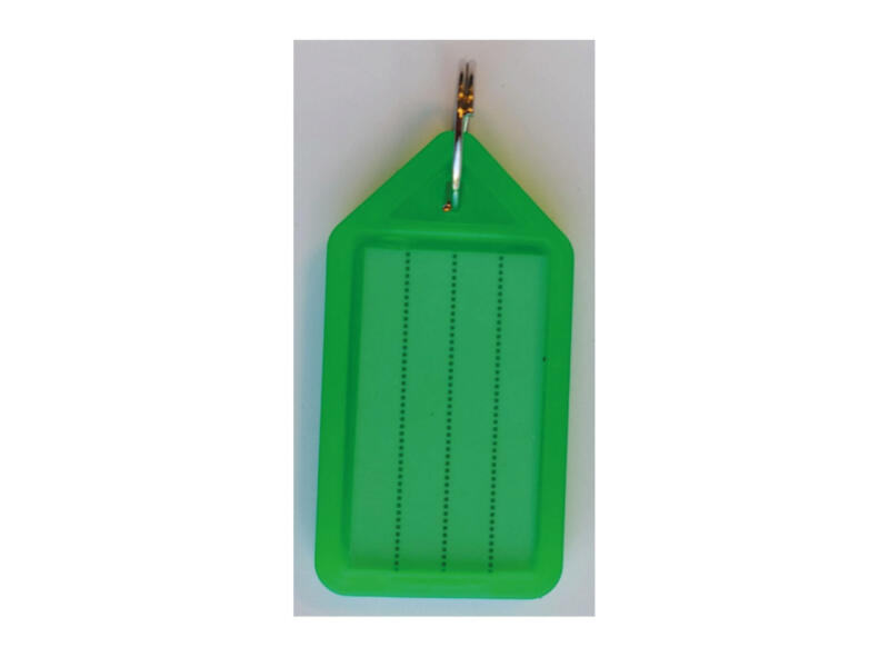 Cle Name Label Étiquette de clé double vert | Hubo