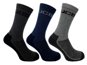 JCB Everyday chaussettes de travail 44-47 noir/bleu/gris 3 paires