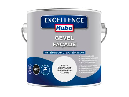 Hubo Excellence gevelverf façade 2,5l signaal wit 1