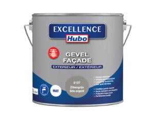 Hubo Excellence gevelverf mat 2,5l zilvergrijs