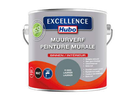 Hubo Excellence muurverf mat 2,5l laurier 1
