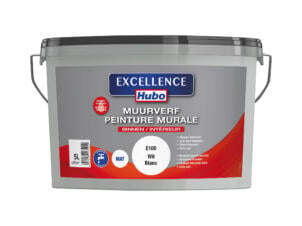Hubo Excellence muurverf mat 5l wit
