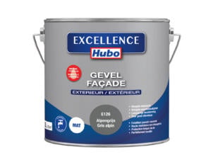 Hubo Excellence peinture façade mat 2,5l gris alpin