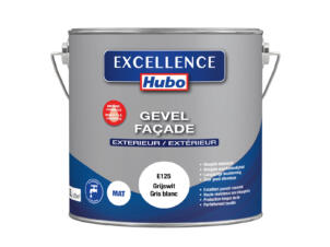 Hubo Excellence peinture façade mat 2,5l gris blanc