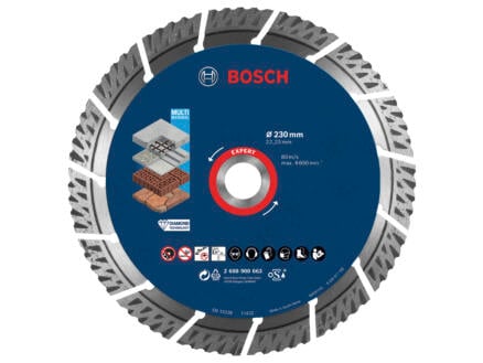 Bosch Professional Expert MultiMaterial diamantschijf bouw 230x2,4x22,3 mm 1