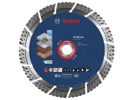 Bosch Professional Expert MultiMaterial disque diamanté construction 230x2,4x22,3 mm 1