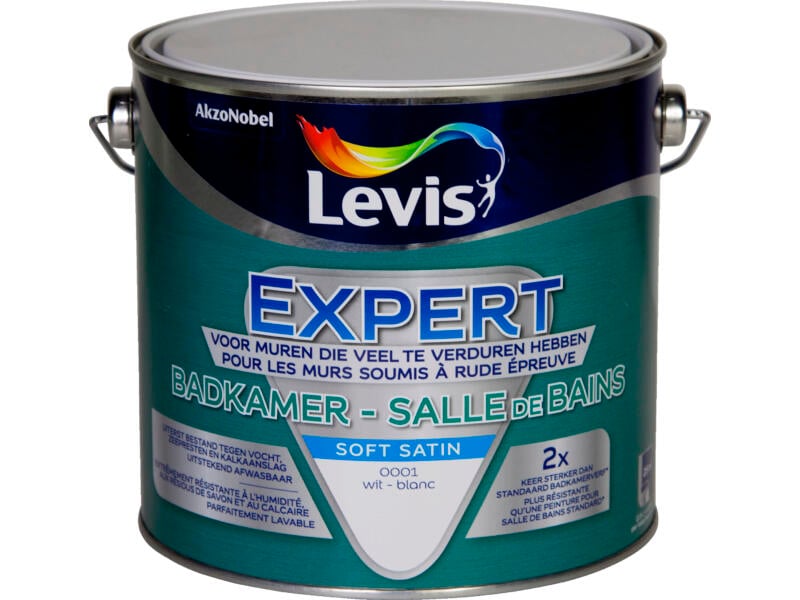 Levis Expert badkamerverf zijdeglans 2,5l wit