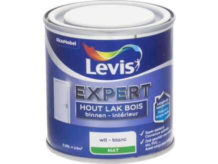Levis Expert houtlak binnen mat 0,25l wit 1