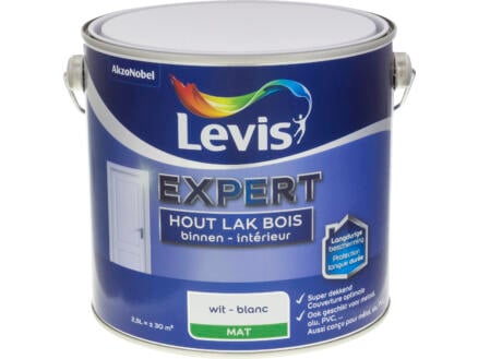 Levis Expert houtlak binnen mat 2,5l wit 1