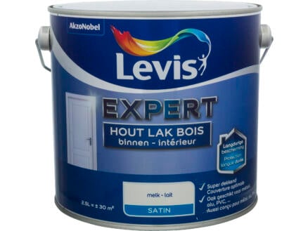 Levis Expert houtlak binnen zijdeglans 2,5l melk 1