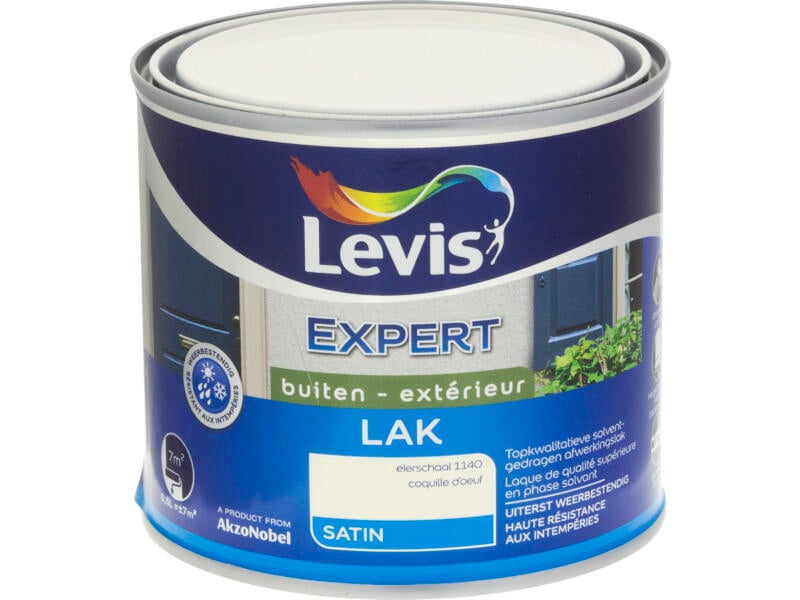 Levis Expert lak buiten zijdeglans 0,5l eierschaal
