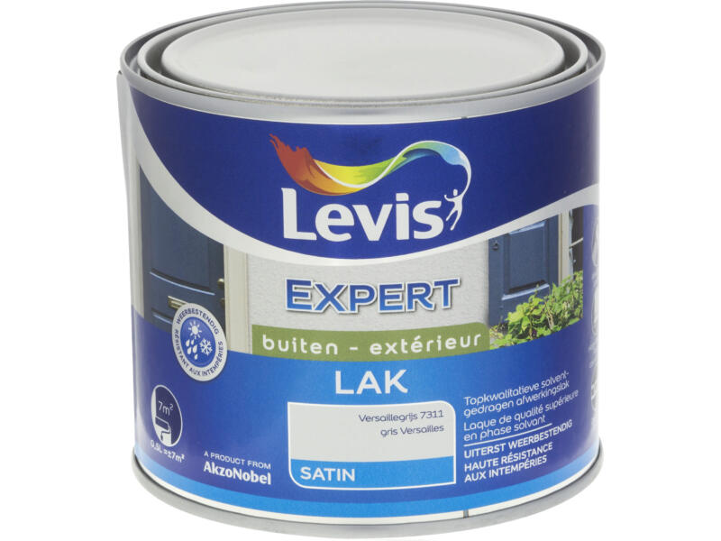 Levis Expert lak buiten zijdeglans 0,5l versailles grijs