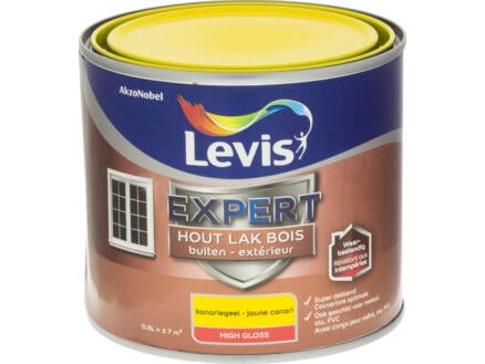Levis Expert laque bois extérieur brillant 0,5l jaune canari 1