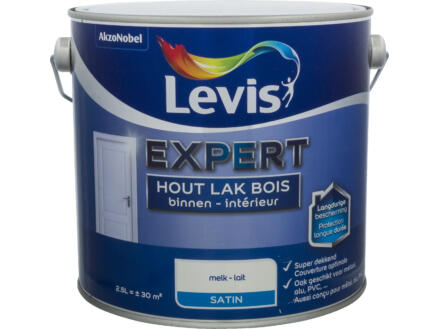 Levis Expert laque bois intérieur satin 2,5l lait 1