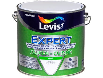 Levis Expert muurverf keuken mat 2,5l wit 1