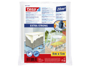 Tesa Extra Strong feuille de couverture 4x5 m transparent