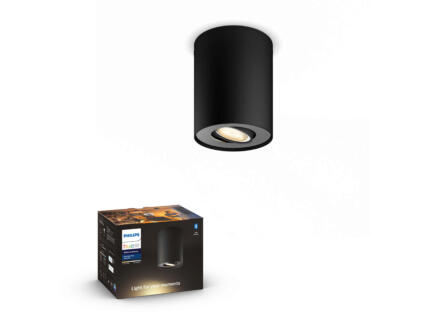 Philips Hue Extra White Ambiance Pillar spot de plafond LED GU10 5,5W dimmable + télécommande noir 1