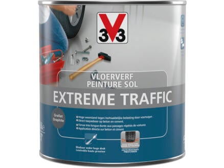 V33 Extreme Trafic peinture sol très sollicité satin 0,5l graphite 1