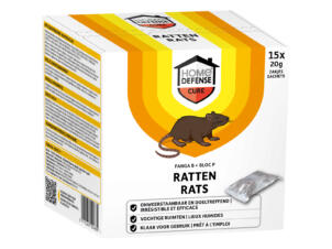 KB Fanga B + Bloc P appât anti-rats 15x20 g