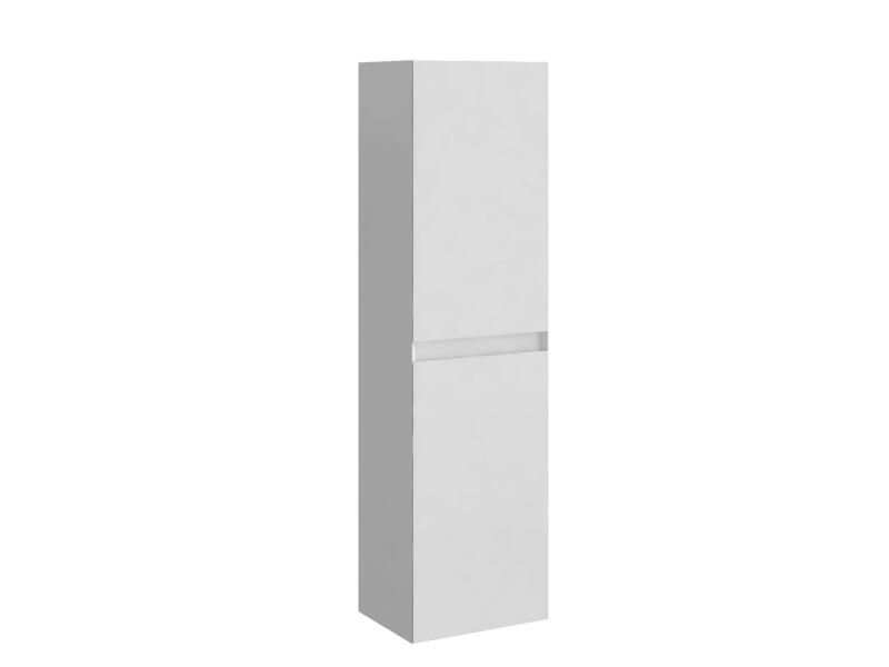 Allibert Fangorn meuble colonne 40cm 2 portes réversibles blanc mat