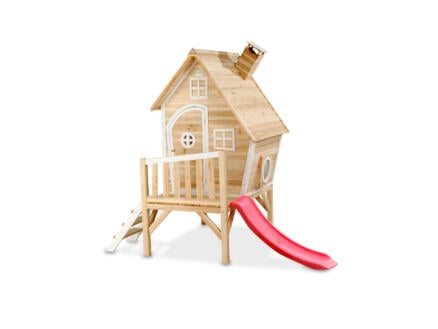 Exit Toys Fantasia 300 maisonnette + toboggan rouge