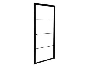 Solid Ferro Urban stalen binnendeur links 4 glasverdeling 204x88 cm