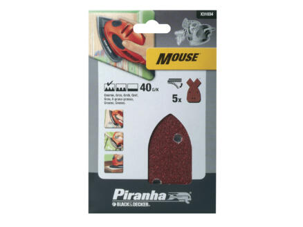 Piranha Feuilles abrasives Mouse K40 X31034-XJ 1