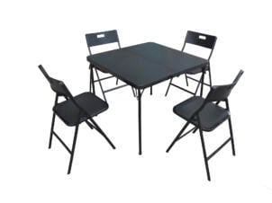 Garden Plus Fiesta ensemble de jardin avec 4 chaises noir