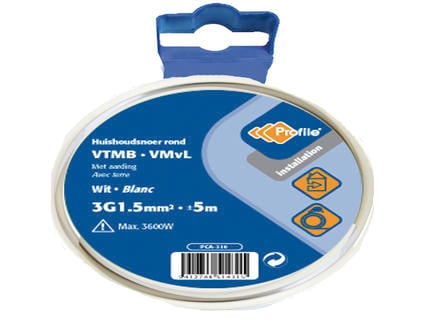 Profile Fil VTMB 3G 1,5mm² 5m blanc 1