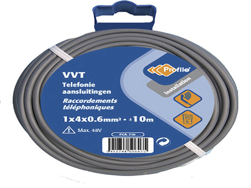 Cable Vvt Profile Fil VVT 4G 0,6mm² 25m gris | Hubo