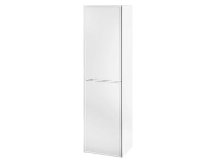 Allibert Finn meuble colonne 40cm 2 portes réversibles blanc brillant