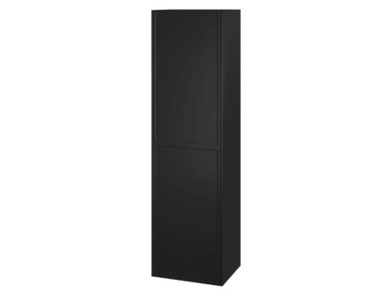 Allibert Finn meuble colonne 40cm 2 portes réversibles noir mat 1