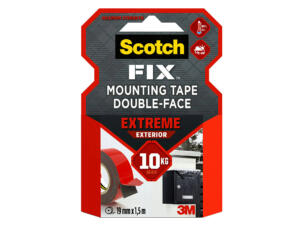 Scotch Fix Extreme Exterior ruban de montage double-face 1,5m x 19mm extérieur noir